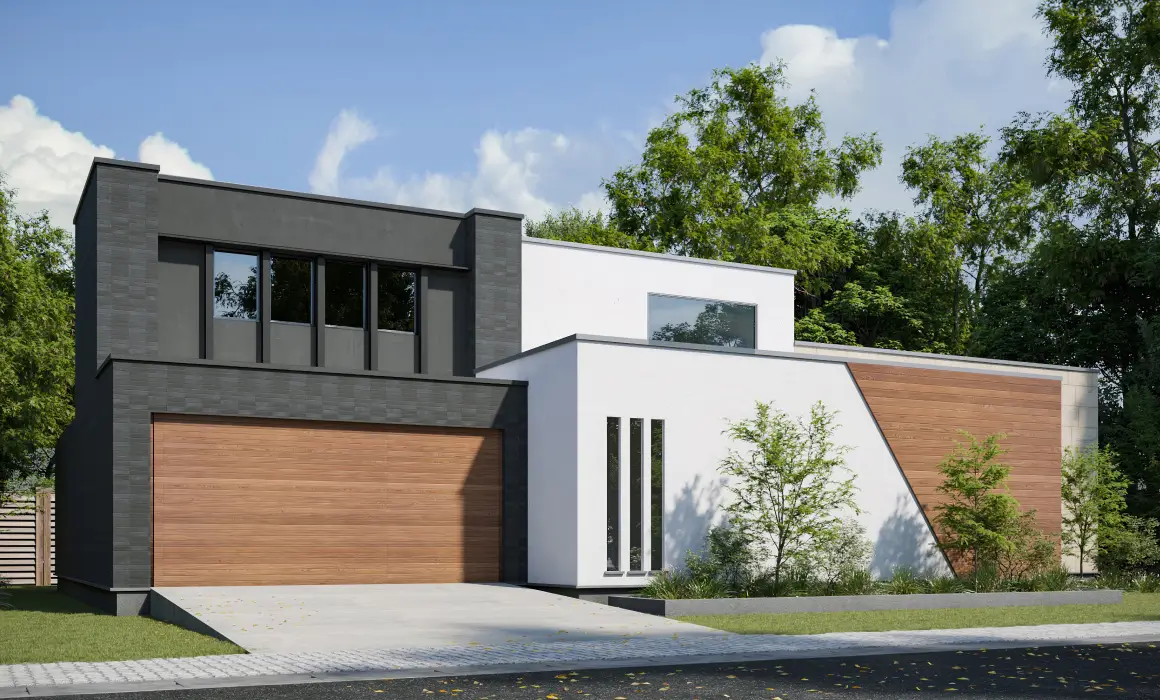 モダンと調和する木目の表情で格調高い彩りを演出